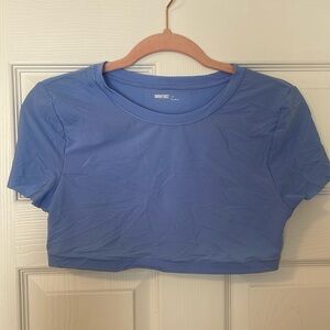 NWOT Aerie smoothiez blue cropped bra top